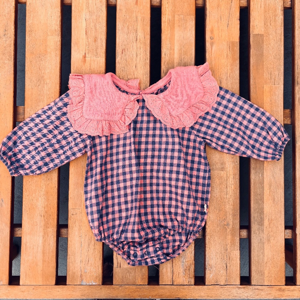 COZMO ROMPER VIANA GINGHAM FLANNEL